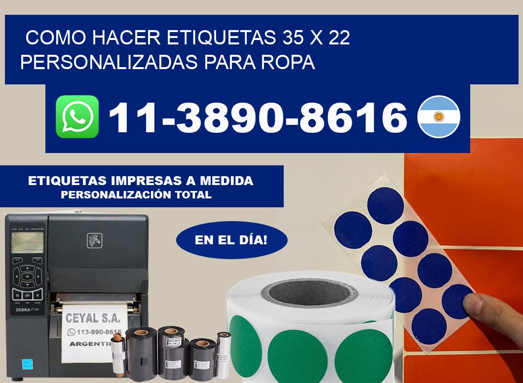 como hacer etiquetas 35 x 22 personalizadas para ropa