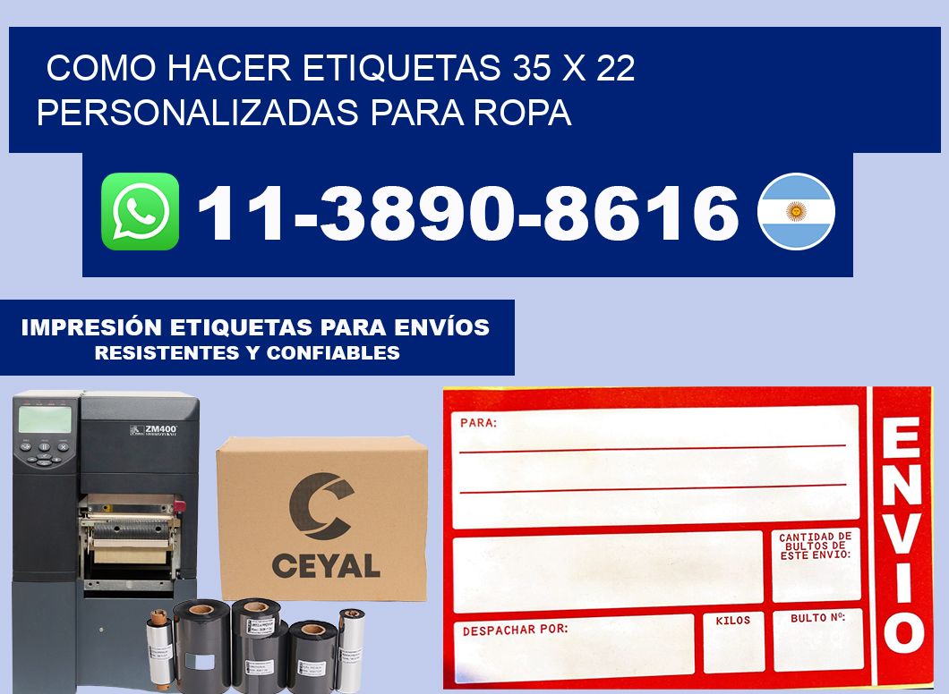 como hacer etiquetas 35 x 22 personalizadas para ropa