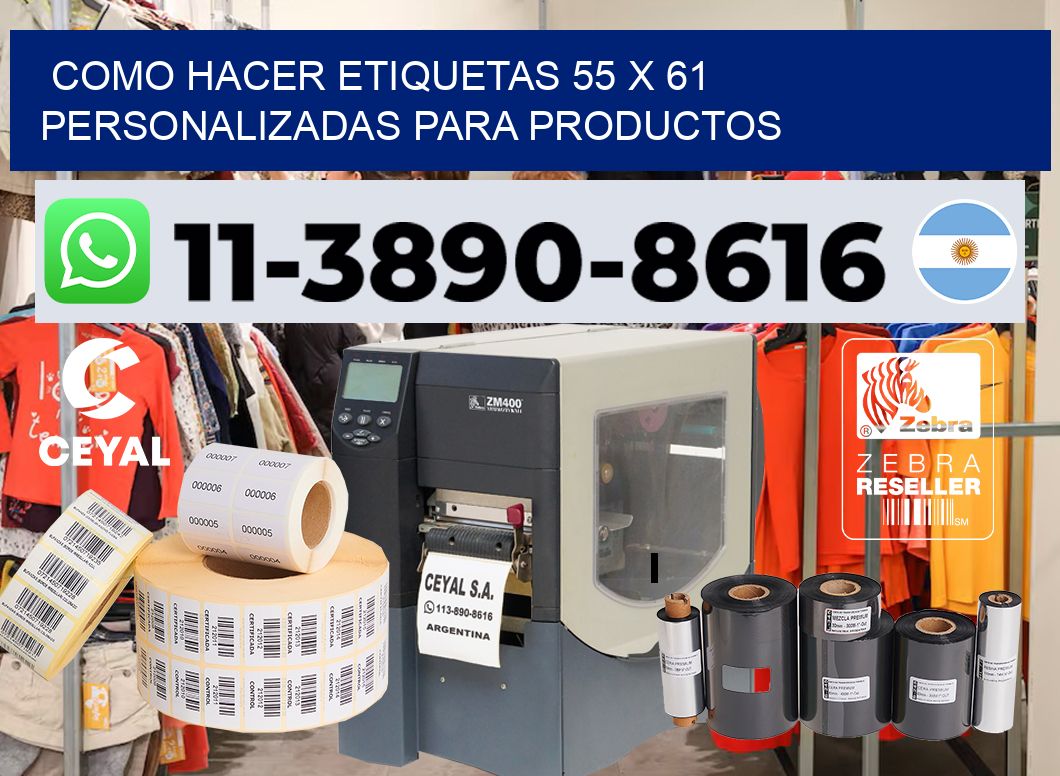 como hacer etiquetas 55 x 61 personalizadas para productos