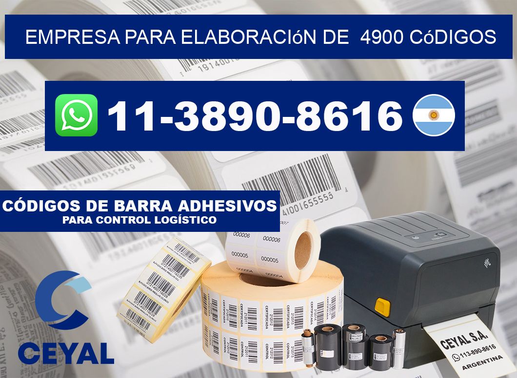 empresa para elaboración de  4900 códigos