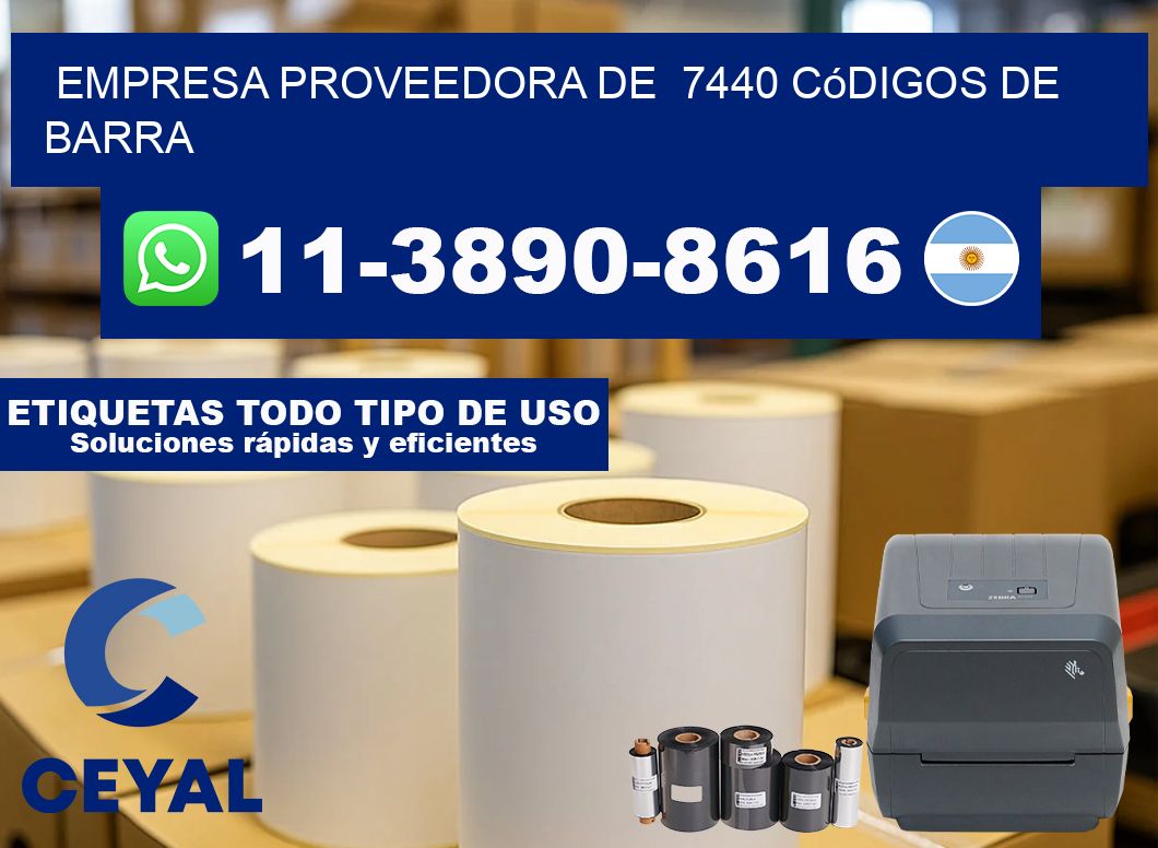 empresa proveedora de  7440 códigos de barra