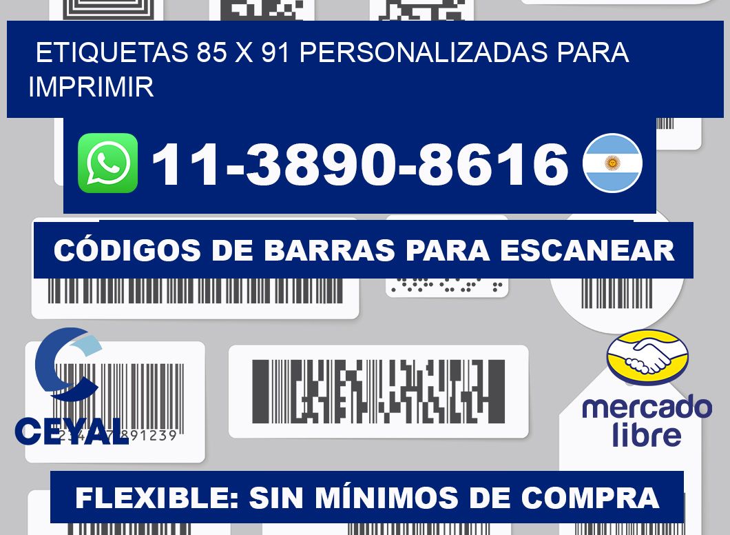 etiquetas 85 x 91 personalizadas para imprimir