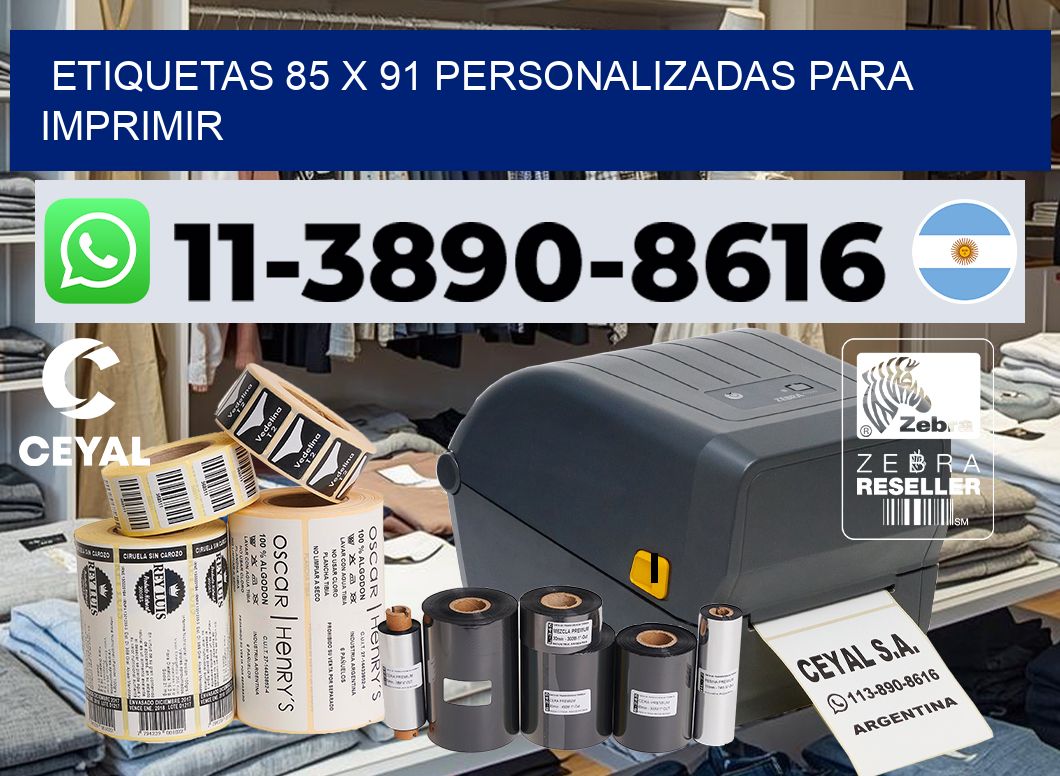 etiquetas 85 x 91 personalizadas para imprimir
