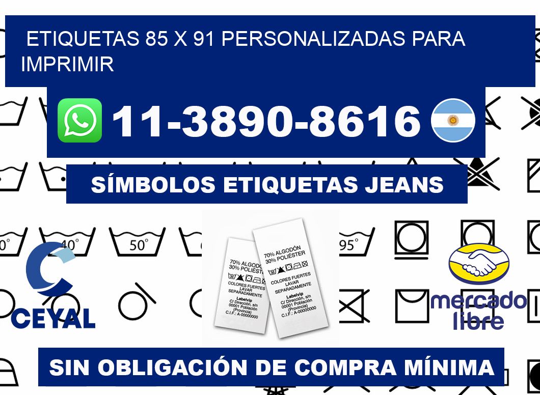 etiquetas 85 x 91 personalizadas para imprimir