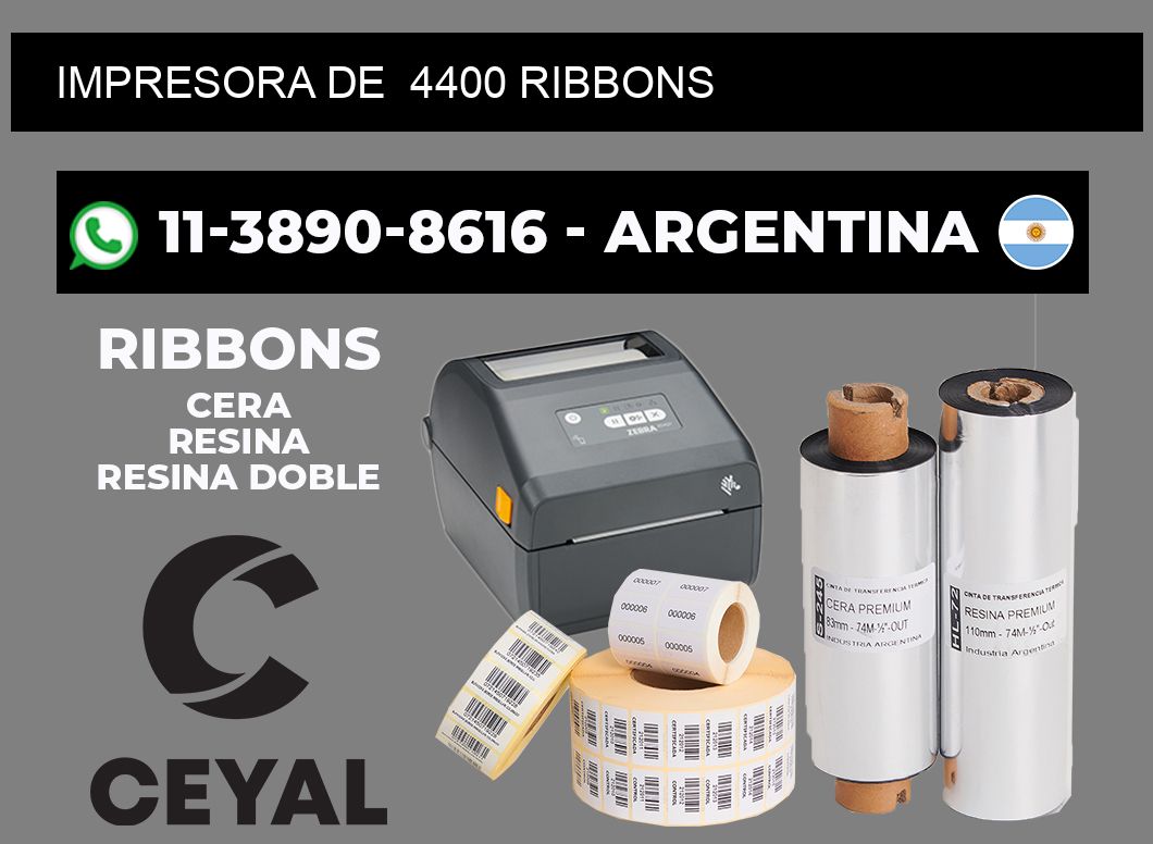 impresora de  4400 ribbons
