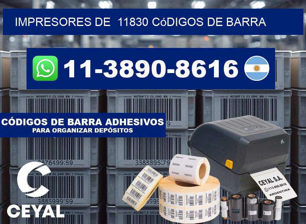 impresores de  11830 códigos de barra
