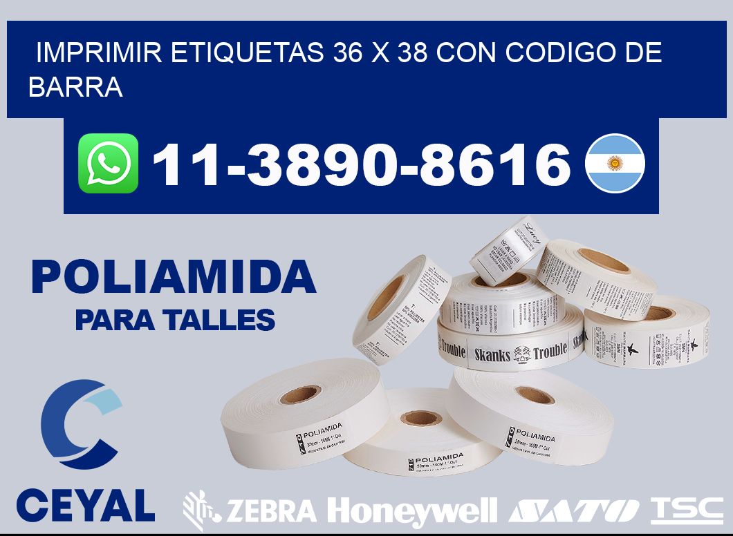 imprimir etiquetas 36 x 38 con codigo de barra