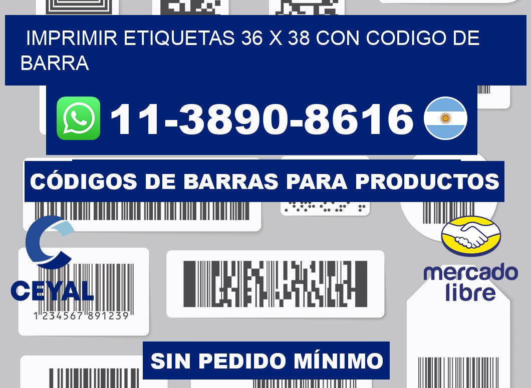 imprimir etiquetas 36 x 38 con codigo de barra