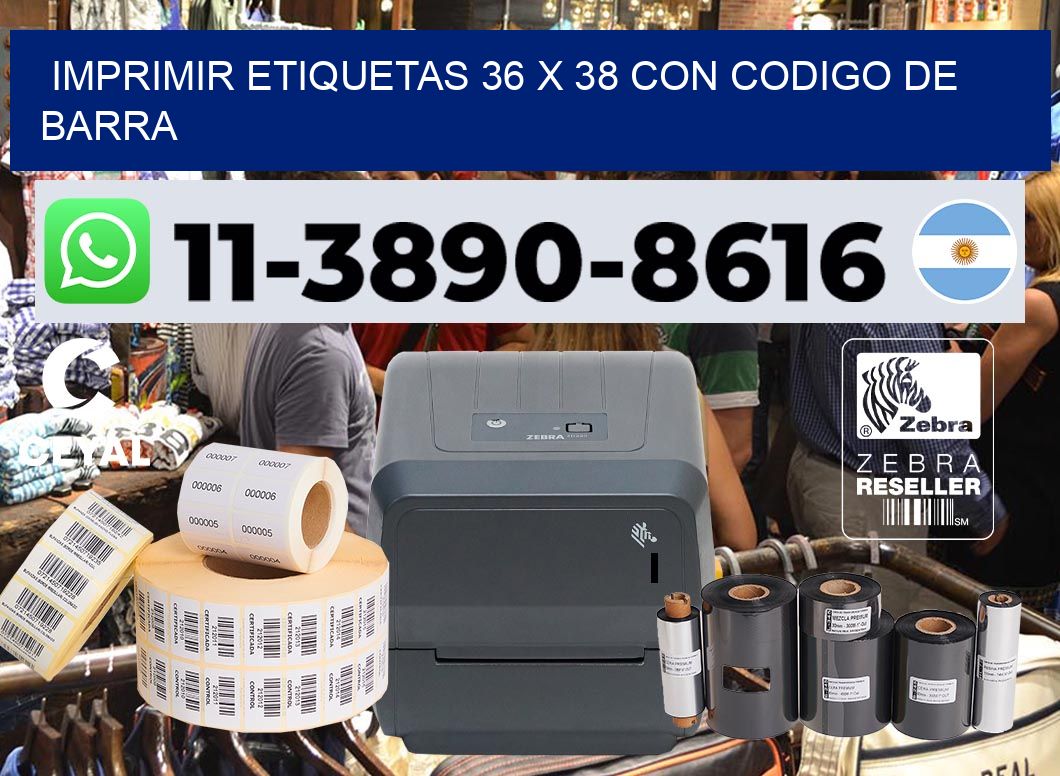 imprimir etiquetas 36 x 38 con codigo de barra
