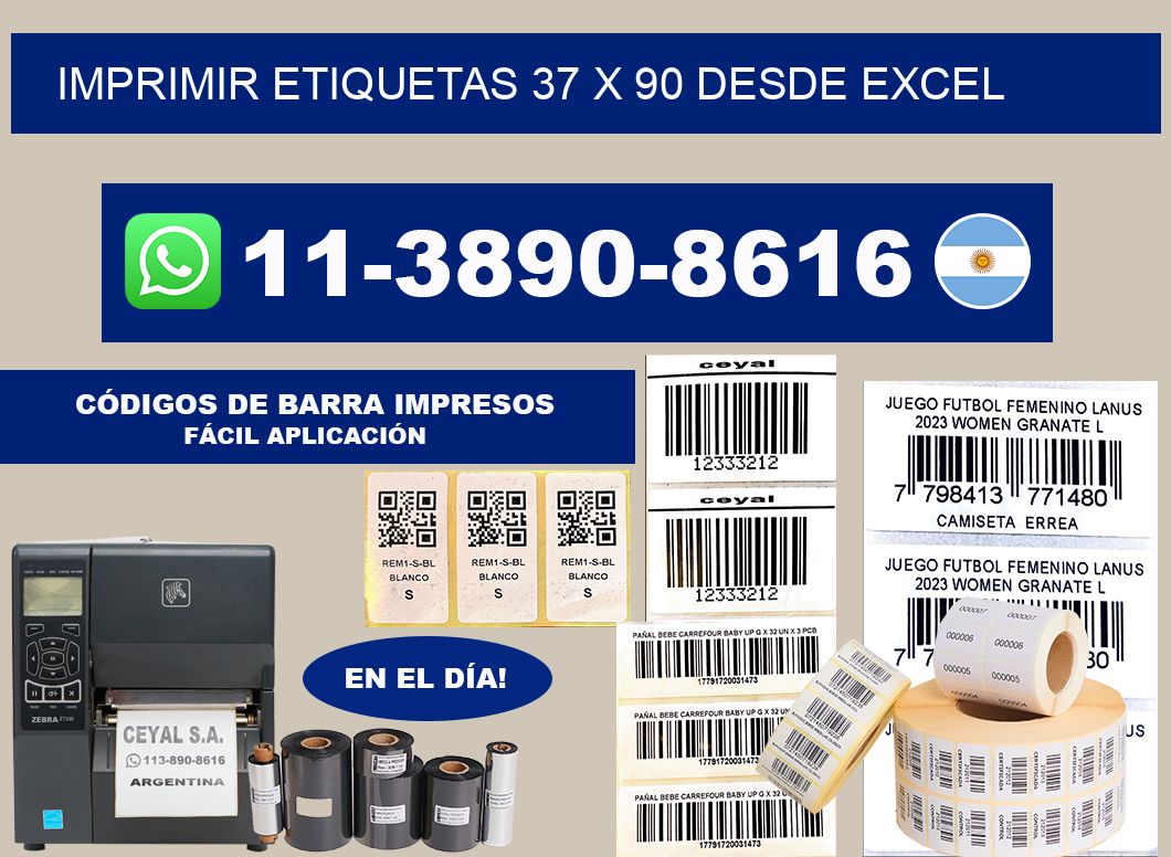imprimir etiquetas 37 x 90 desde excel