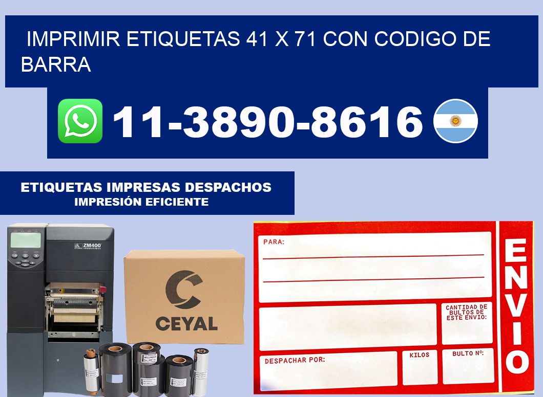 imprimir etiquetas 41 x 71 con codigo de barra
