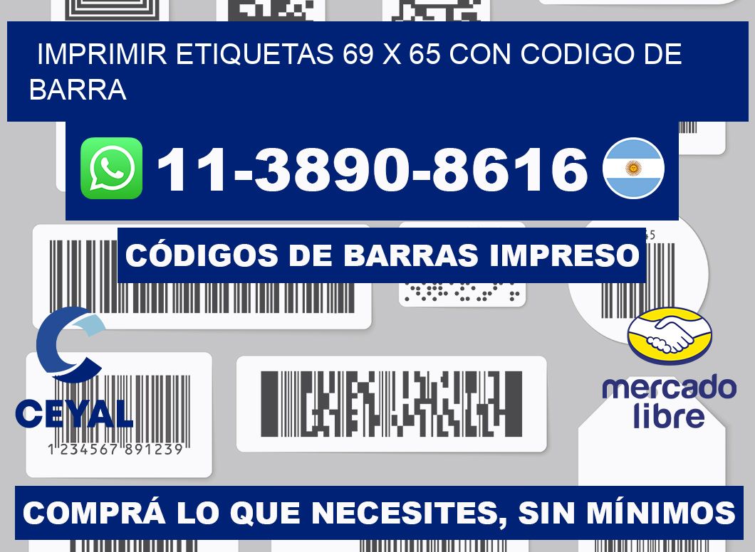 imprimir etiquetas 69 x 65 con codigo de barra