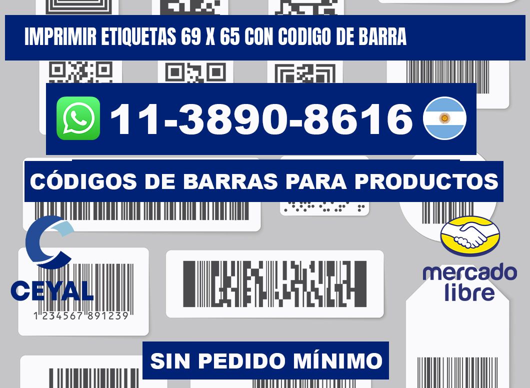 imprimir etiquetas 69 x 65 con codigo de barra