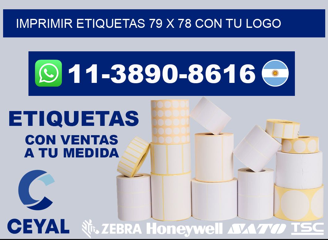 imprimir etiquetas 79 x 78 con tu logo