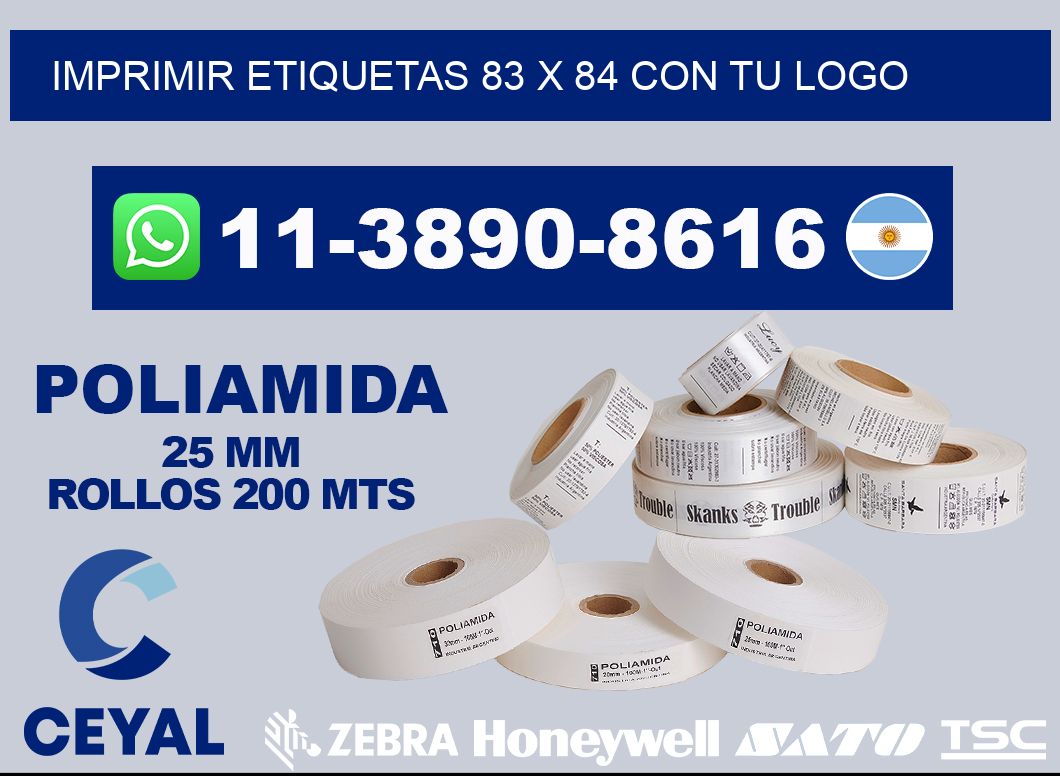 imprimir etiquetas 83 x 84 con tu logo
