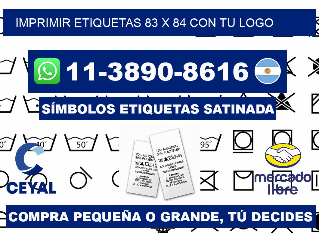 imprimir etiquetas 83 x 84 con tu logo