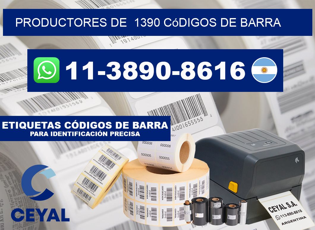 productores de 1390 códigos de barra