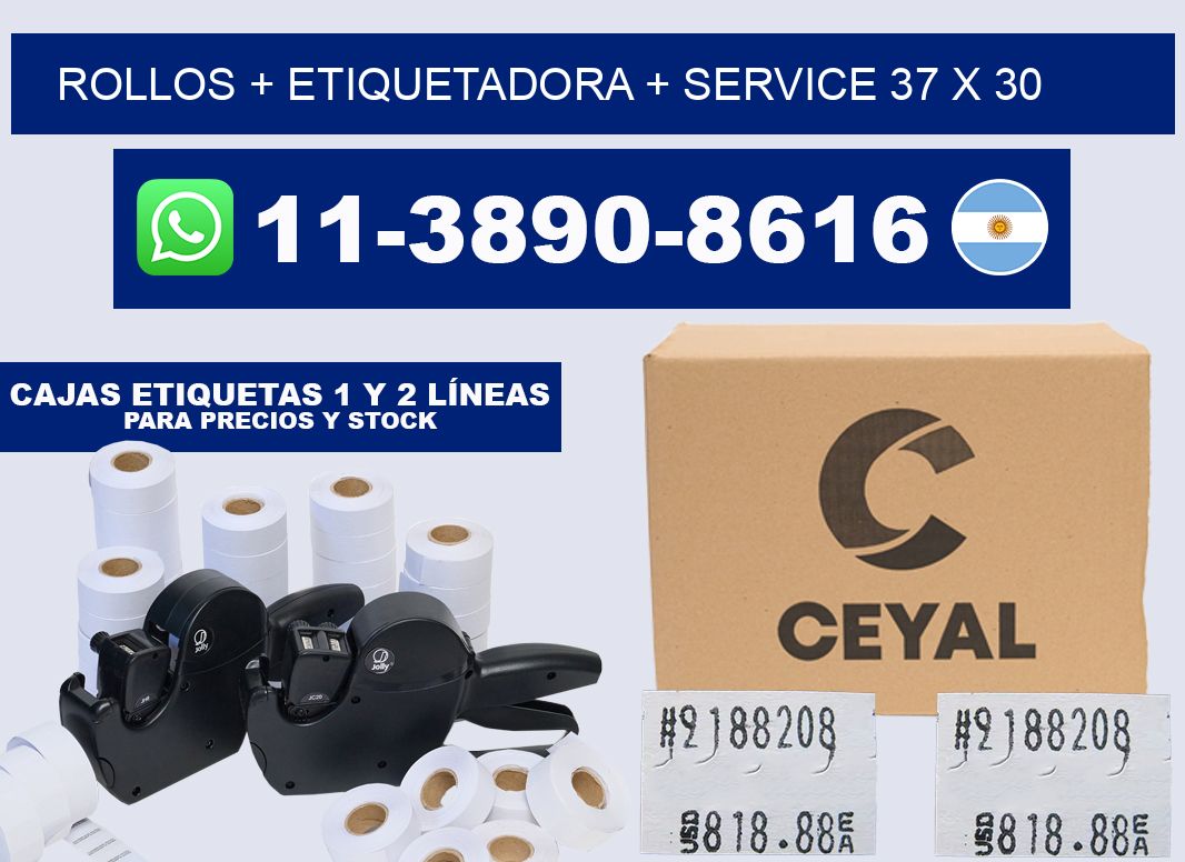 rollos + etiquetadora + service 37 x 30