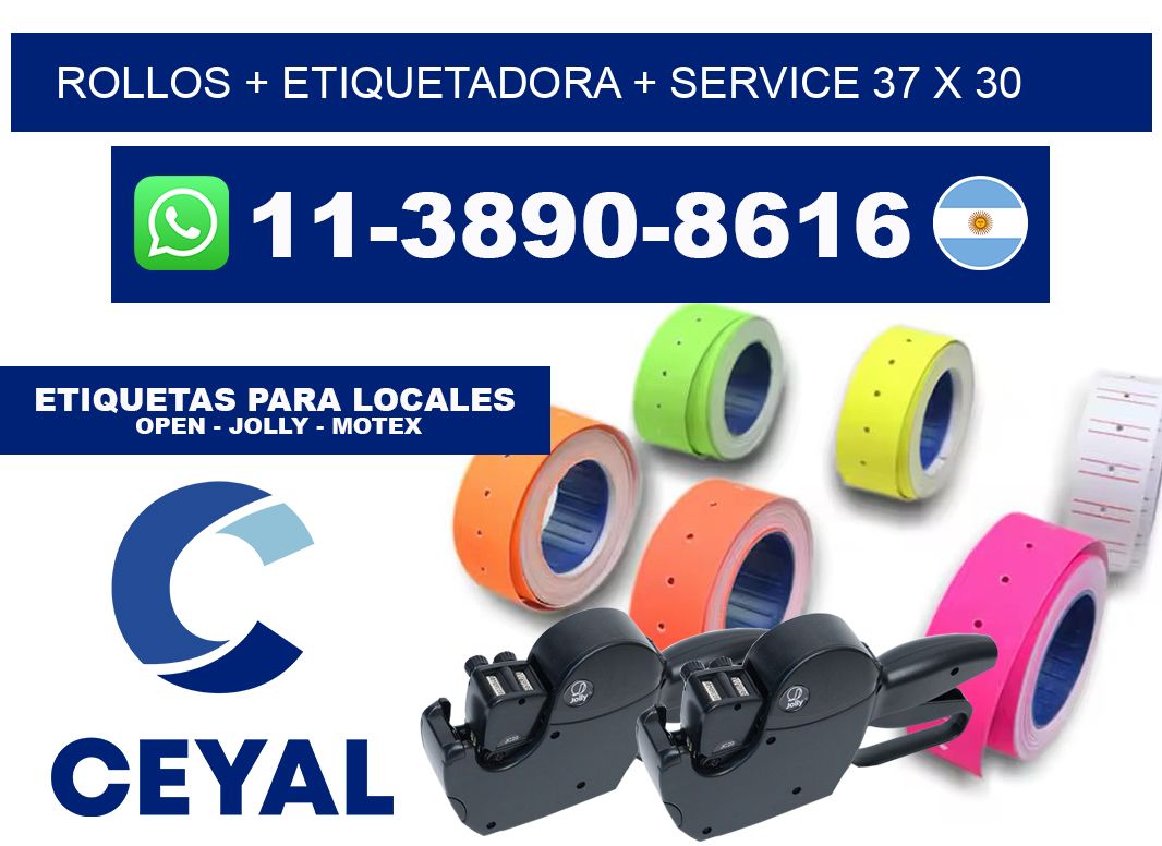 rollos + etiquetadora + service 37 x 30