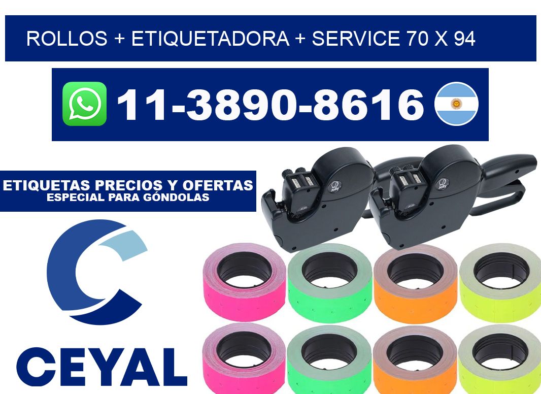 rollos + etiquetadora + service 70 x 94