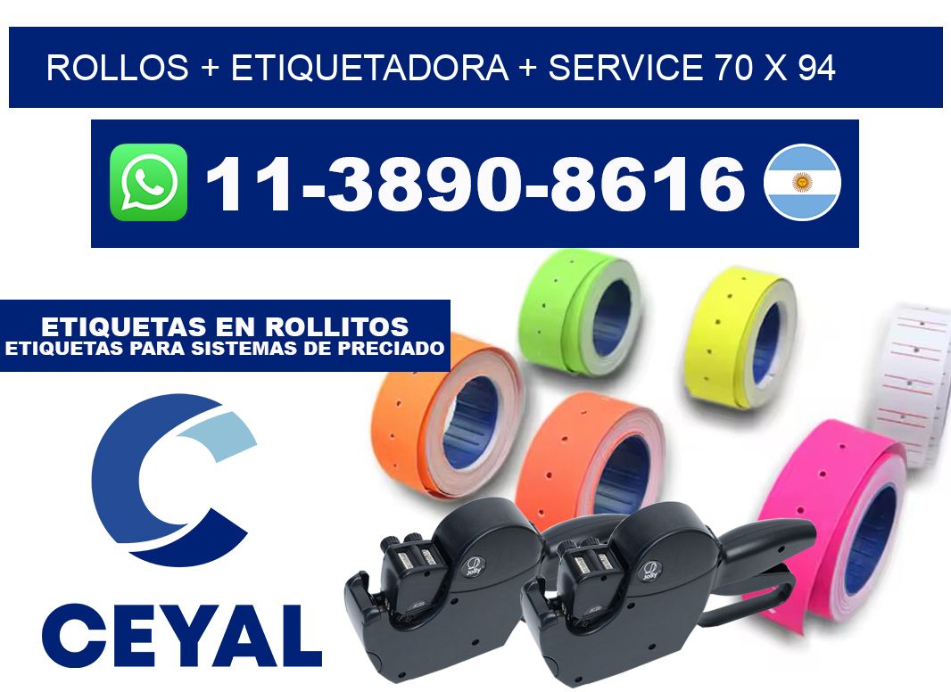 rollos + etiquetadora + service 70 x 94
