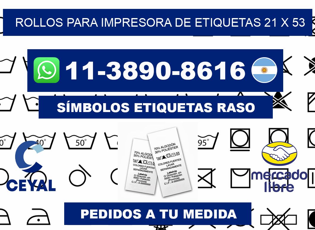 rollos para impresora de etiquetas 21 x 53