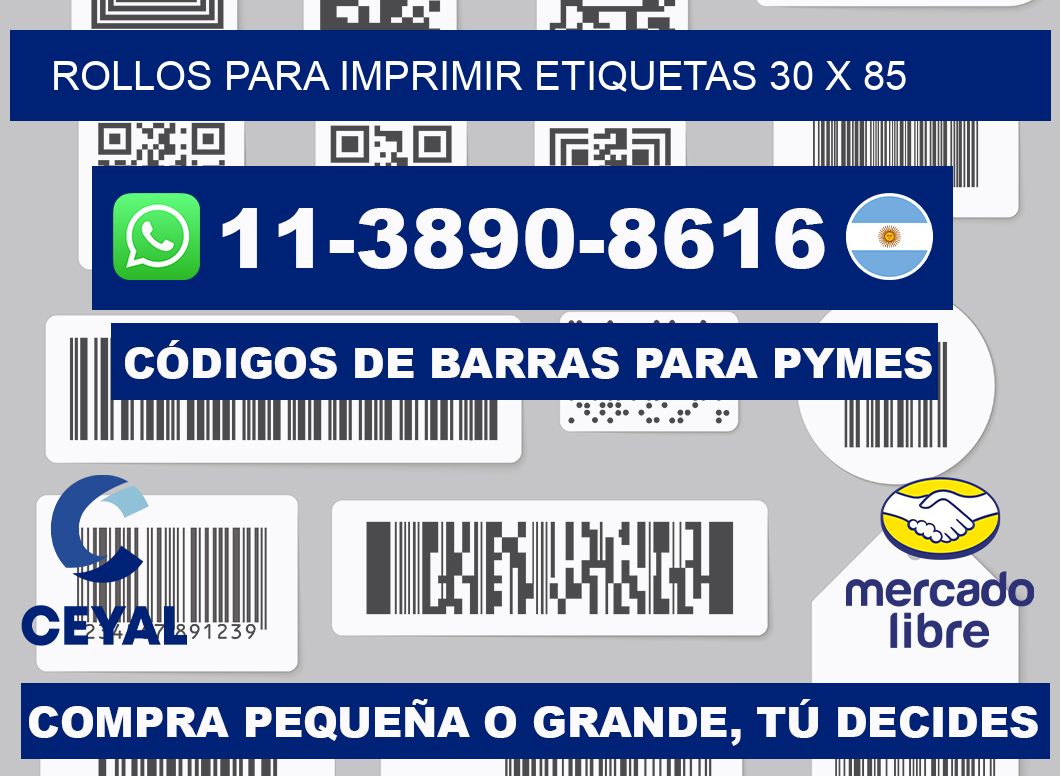 rollos para imprimir etiquetas 30 x 85