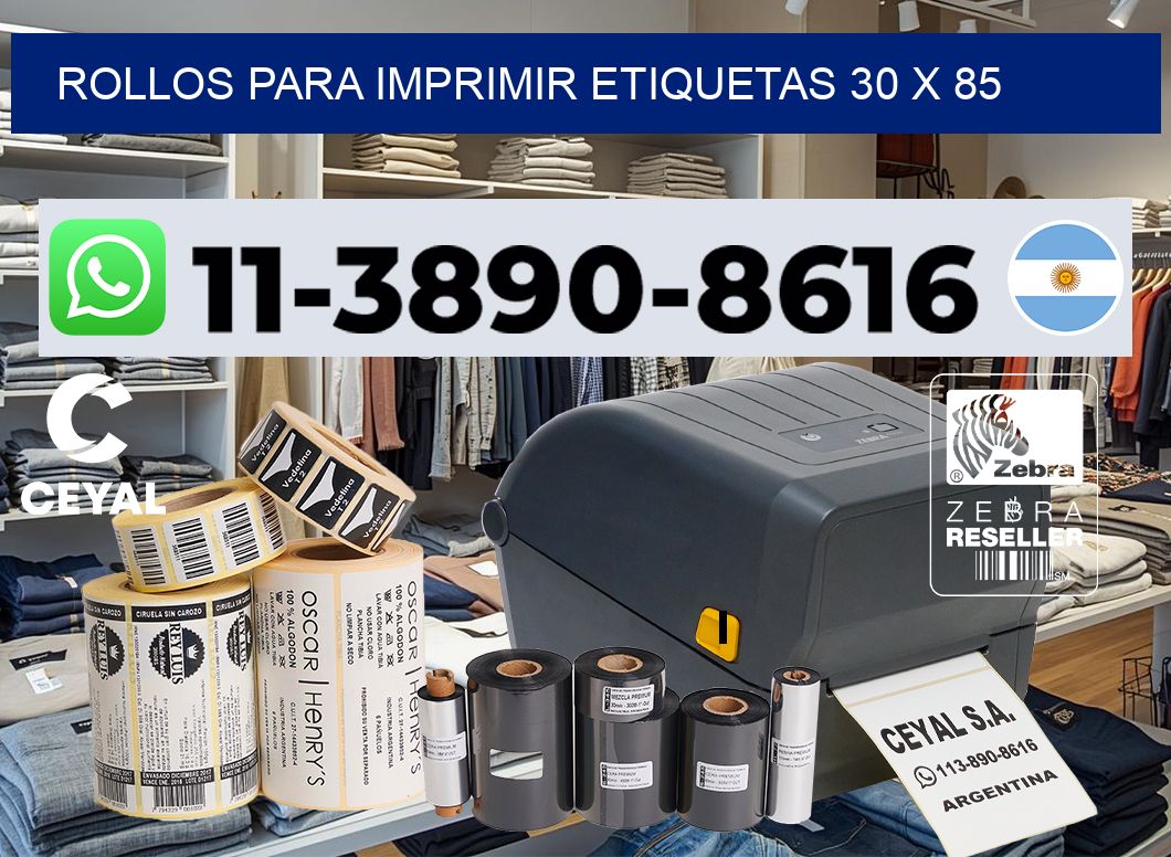 rollos para imprimir etiquetas 30 x 85