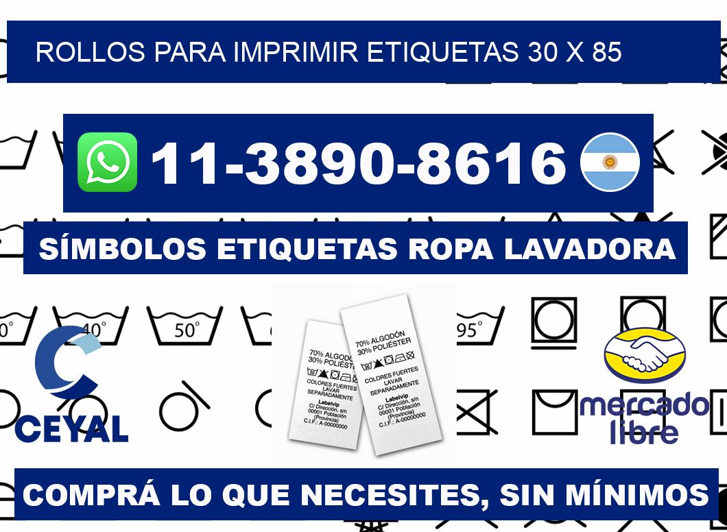 rollos para imprimir etiquetas 30 x 85