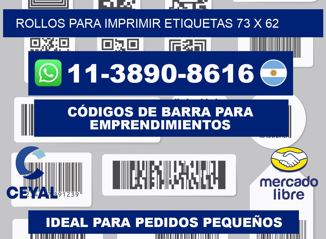 rollos para imprimir etiquetas 73 x 62