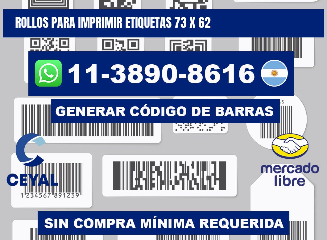 rollos para imprimir etiquetas 73 x 62
