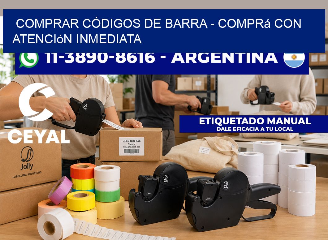 COMPRAR CÓDIGOS DE BARRA - Comprá con atención inmediata