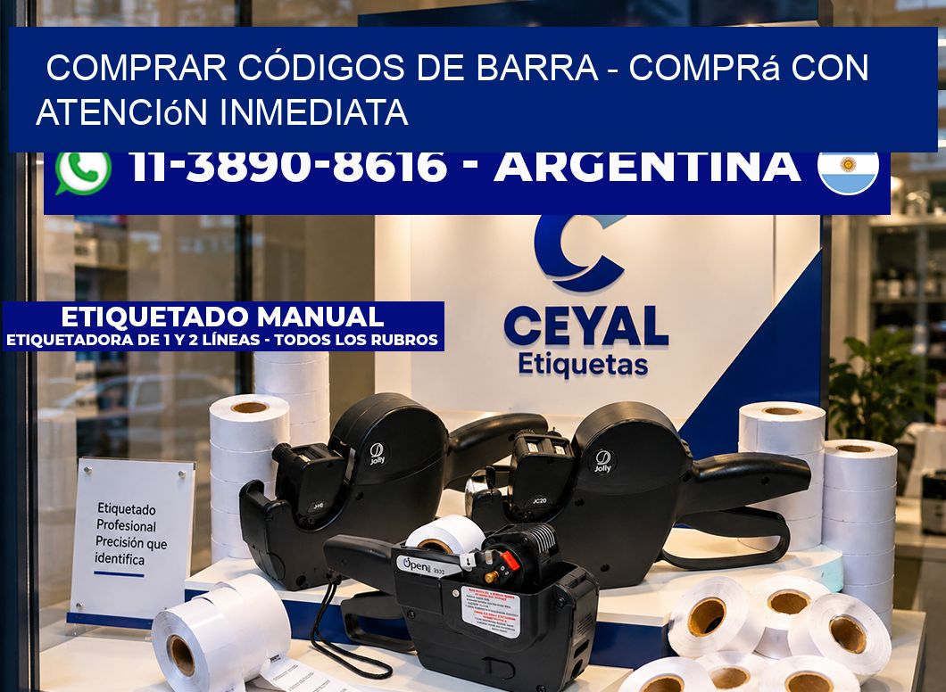 COMPRAR CÓDIGOS DE BARRA - Comprá con atención inmediata