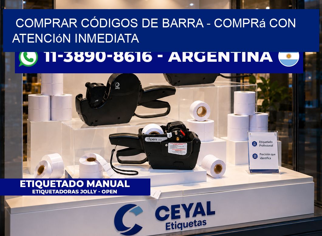 COMPRAR CÓDIGOS DE BARRA - Comprá con atención inmediata