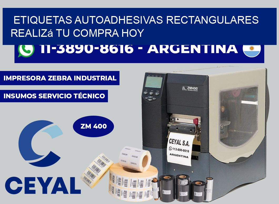 ETIQUETAS AUTOADHESIVAS RECTANGULARES Realizá tu compra hoy