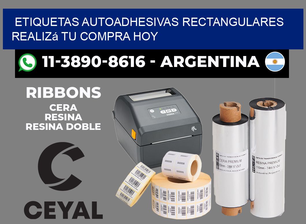 ETIQUETAS AUTOADHESIVAS RECTANGULARES Realizá tu compra hoy