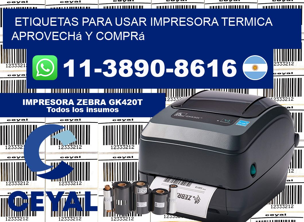 ETIQUETAS PARA USAR IMPRESORA TERMICA Aprovechá y comprá