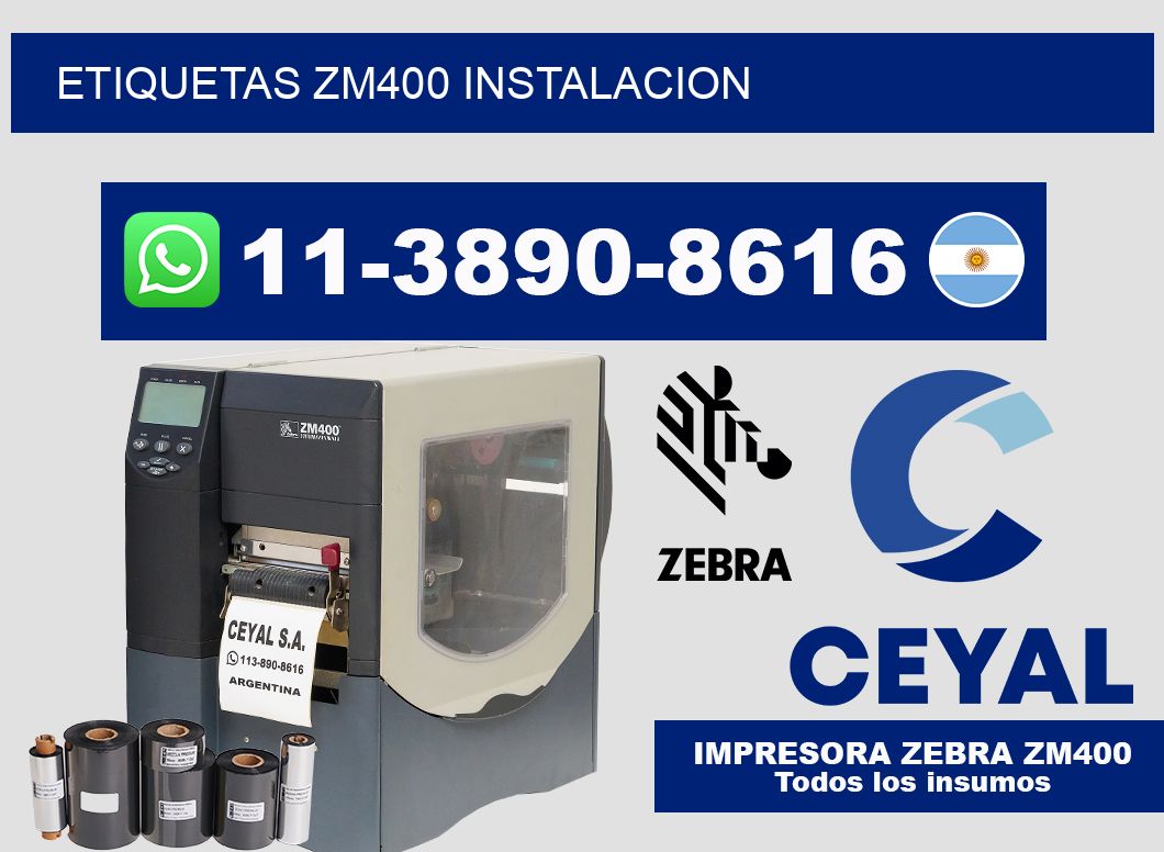 ETIQUETAS ZM400 instalacion