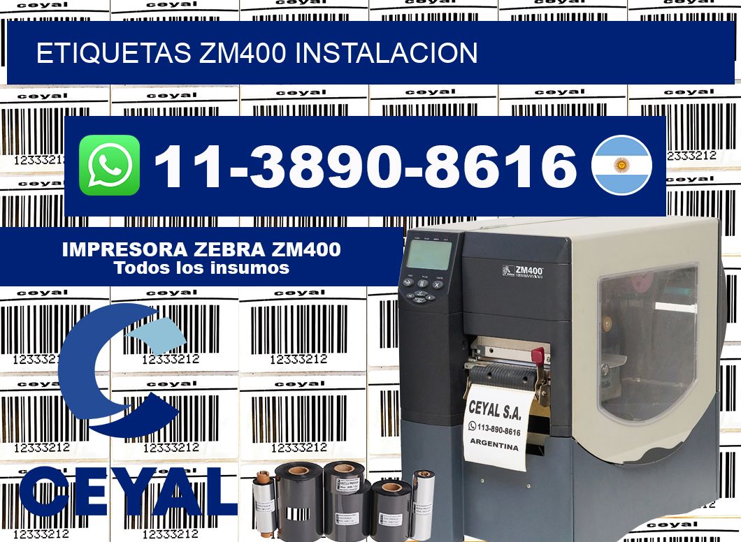 ETIQUETAS ZM400 instalacion