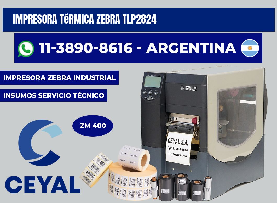Impresora térmica Zebra TLP2824