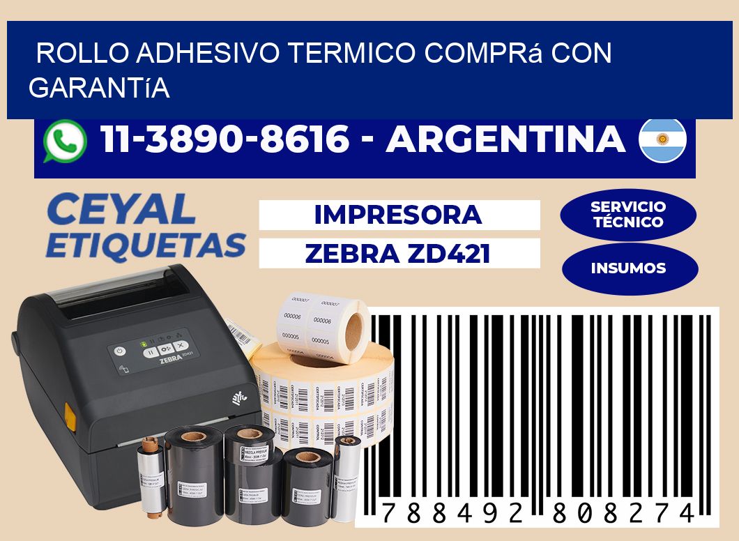 ROLLO ADHESIVO TERMICO Comprá con garantía