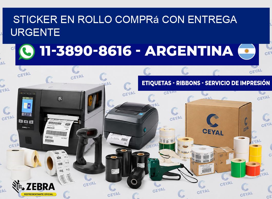 STICKER EN ROLLO Comprá con entrega urgente