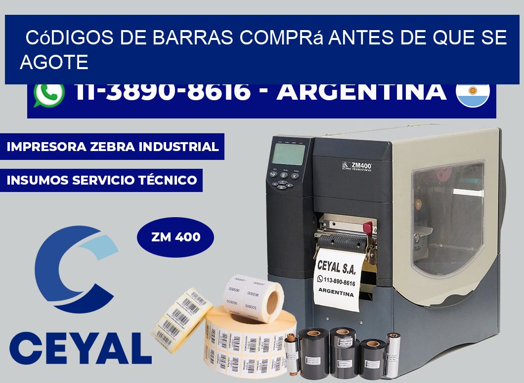 códigos de barras Comprá antes de que se agote