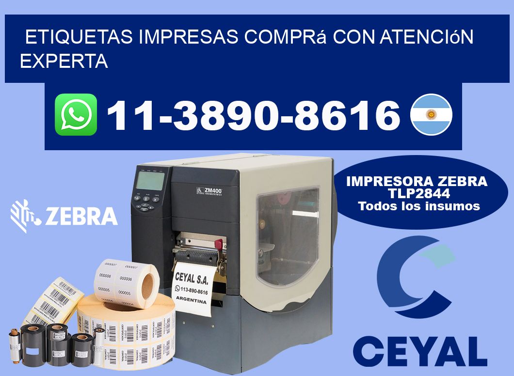 etiquetas impresas Comprá con atención experta