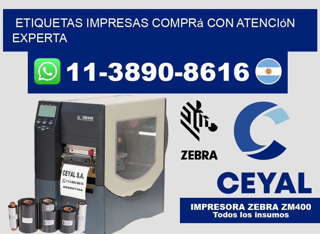 etiquetas impresas Comprá con atención experta