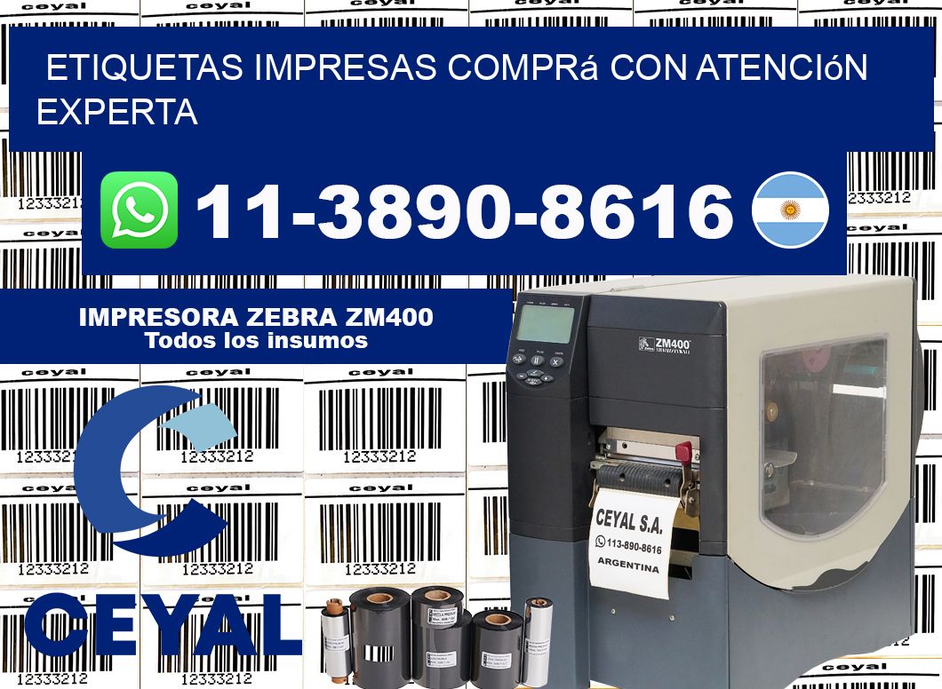 etiquetas impresas Comprá con atención experta
