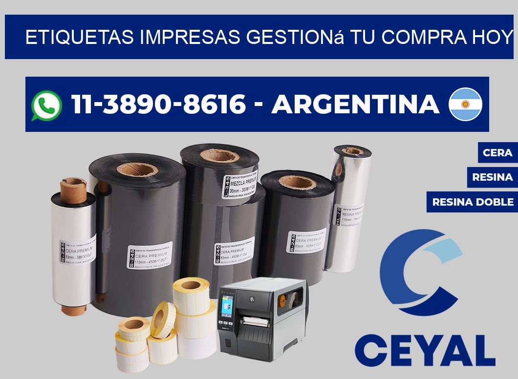 etiquetas impresas Gestioná tu compra hoy