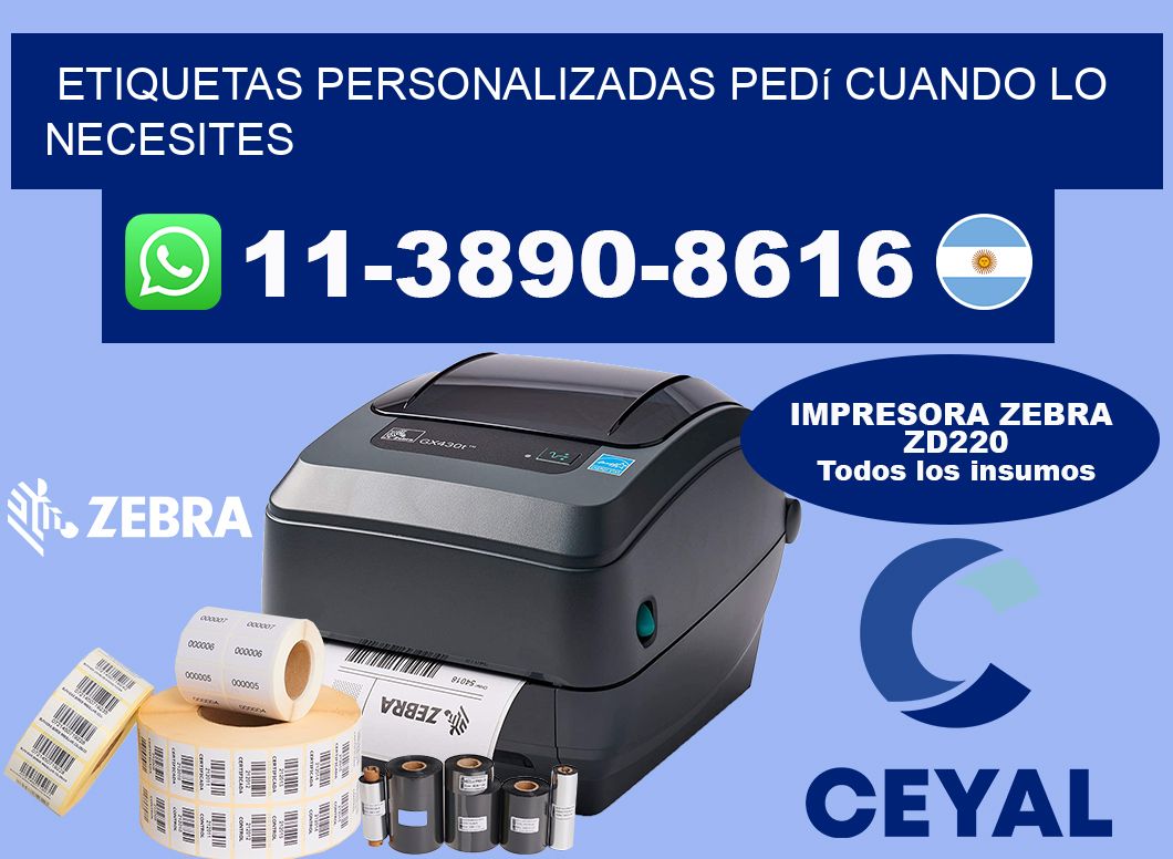 etiquetas personalizadas Pedí cuando lo necesites