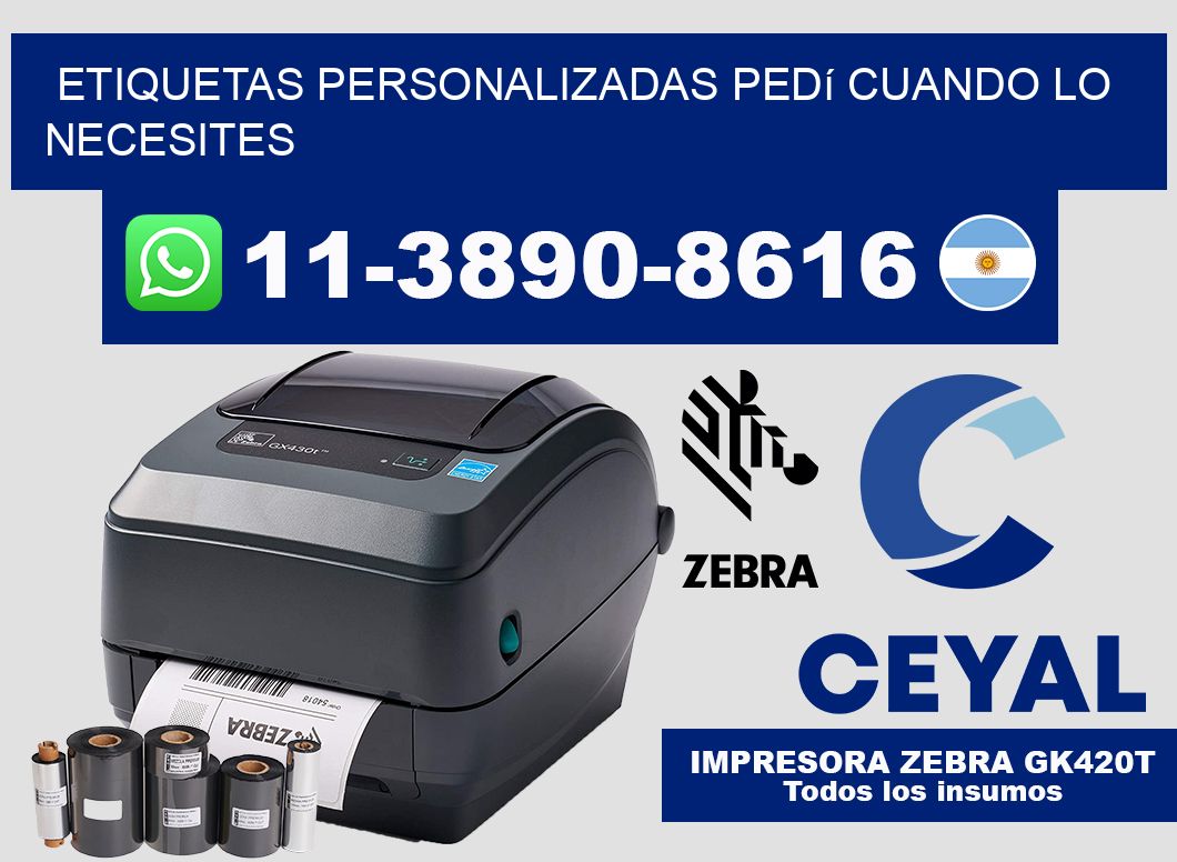 etiquetas personalizadas Pedí cuando lo necesites