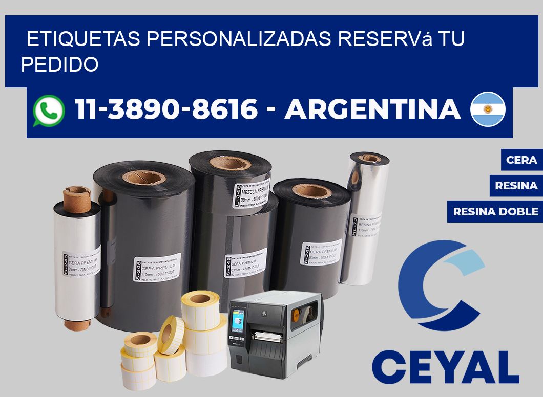 etiquetas personalizadas Reservá tu pedido